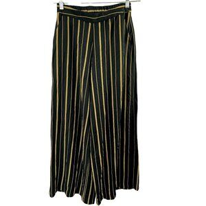 Shinesdar Women's Black & Yellow Wide Leg Pants